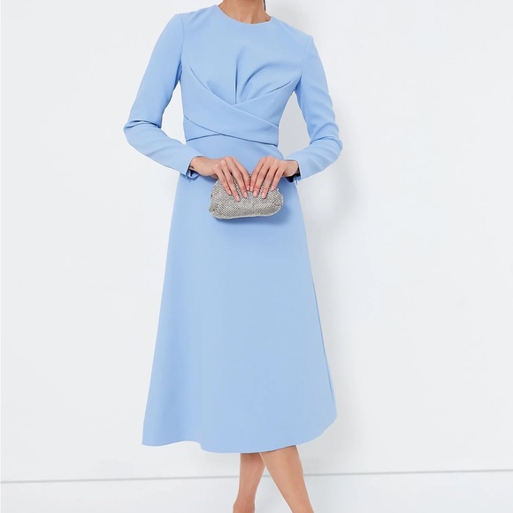 EMILIA WICKSTEAD
Celeste Blue Elta Double Crepe Dress - Picture 2 of 13